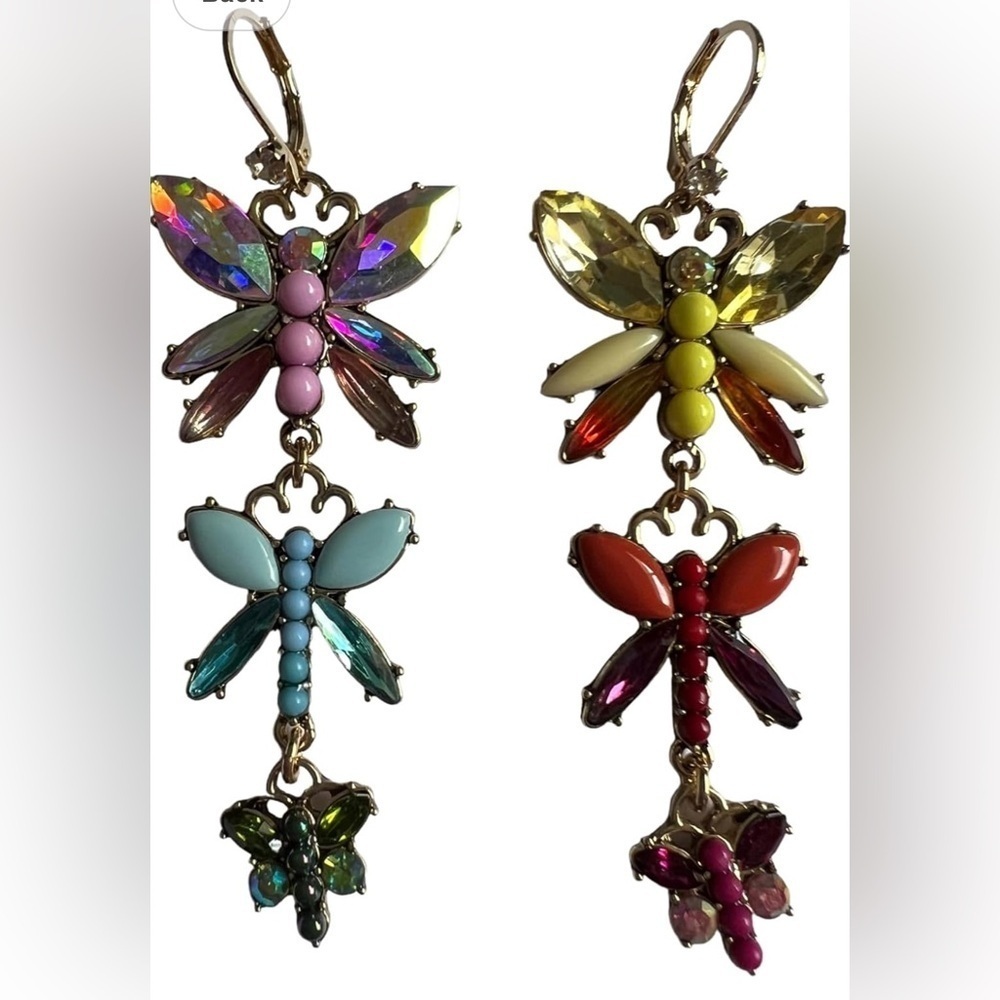 🩷🦋NWT-BETSEY JOHNSON BUTTERFLY/ DRAGONFLY dangle earrings🦋🩷